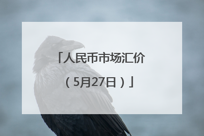 人民币市场汇价（5月27日）