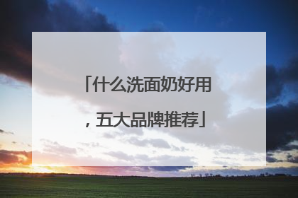 什么洗面奶好用，五大品牌推荐