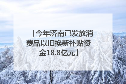 今年济南已发放消费品以旧换新补贴资金18.8亿元