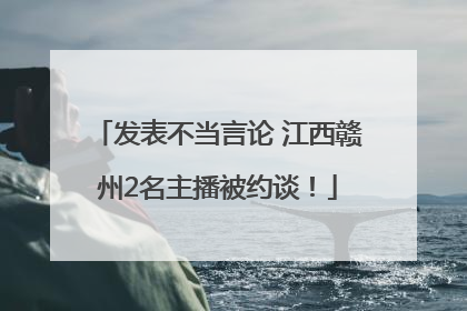 发表不当言论 江西赣州2名主播被约谈！