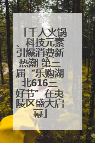 千人火锅、科技元素引爆消费新热潮 第三届“乐购湖北616三好节”在夷陵区盛大启幕