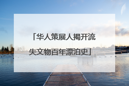 华人策展人揭开流失文物百年漂泊史