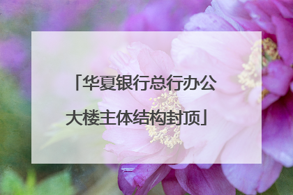 华夏银行总行办公大楼主体结构封顶