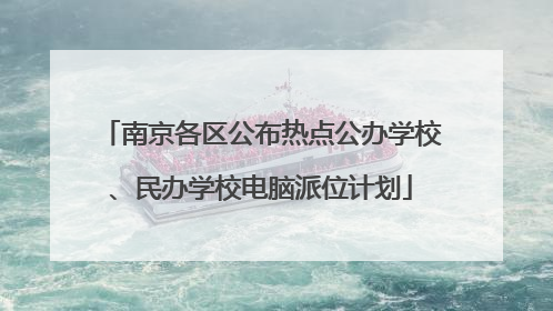 南京各区公布热点公办学校、民办学校电脑派位计划