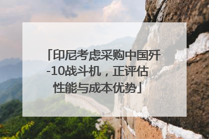 印尼考虑采购中国歼-10战斗机，正评估性能与成本优势