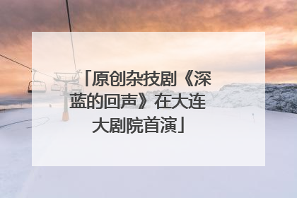 原创杂技剧《深蓝的回声》在大连大剧院首演