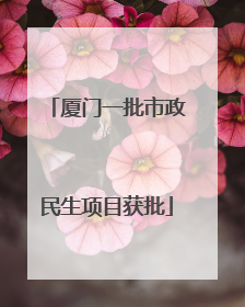 厦门一批市政民生项目获批