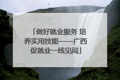 做好就业服务 培养实用技能——广西促就业一线见闻