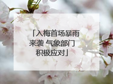 入梅首场暴雨来袭 气象部门积极应对