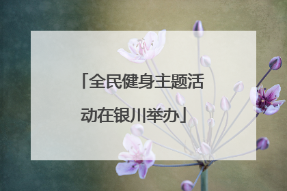 全民健身主题活动在银川举办