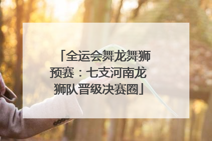 全运会舞龙舞狮预赛：七支河南龙狮队晋级决赛圈