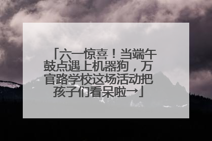 六一惊喜！当端午鼓点遇上机器狗，万官路学校这场活动把孩子们看呆啦→
