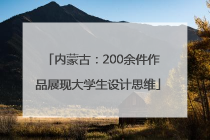 内蒙古：200余件作品展现大学生设计思维