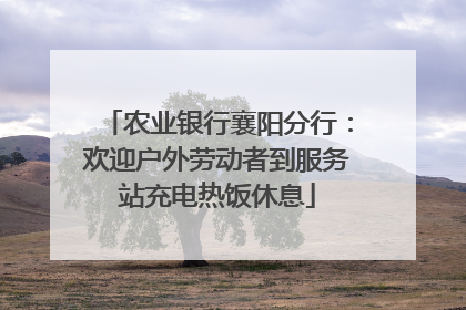农业银行襄阳分行：欢迎户外劳动者到服务站充电热饭休息