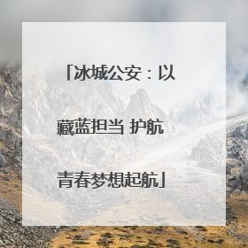 冰城公安：以藏蓝担当 护航青春梦想起航