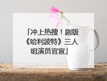 冲上热搜！剧版《哈利波特》三人组演员官宣
