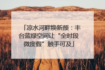 凉水河畔焕新颜：丰台蓝绿空间让“全时段微度假”触手可及