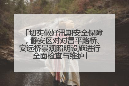 切实做好汛期安全保障，静安区对对昌平路桥、安远桥景观照明设施进行全面检查与维护