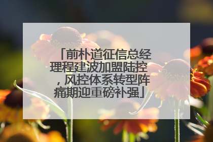 前朴道征信总经理程建波加盟陆控，风控体系转型阵痛期迎重磅补强