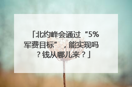 北约峰会通过“5%军费目标”，能实现吗？钱从哪儿来？