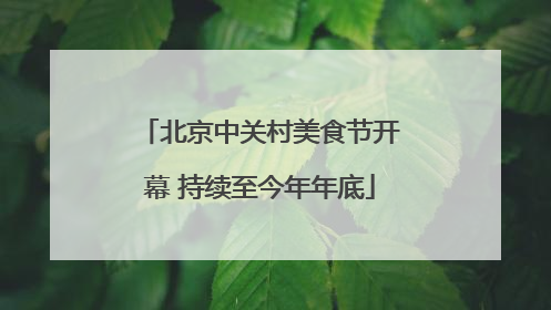 北京中关村美食节开幕 持续至今年年底