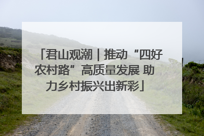 君山观潮｜推动“四好农村路”高质量发展 助力乡村振兴出新彩