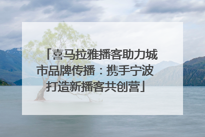 喜马拉雅播客助力城市品牌传播：携手宁波打造新播客共创营
