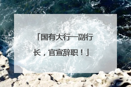 国有大行一副行长，官宣辞职！