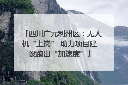 四川广元利州区：无人机“上岗” 助力项目建设跑出“加速度”