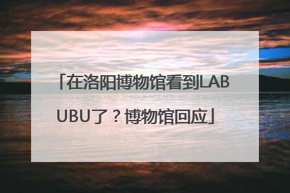 在洛阳博物馆看到LABUBU了？博物馆回应