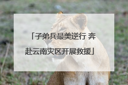 子弟兵最美逆行 奔赴云南灾区开展救援