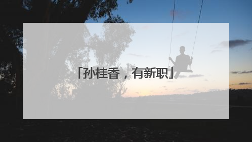 孙桂香，有新职