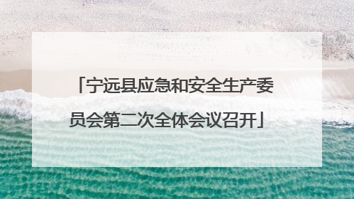 宁远县应急和安全生产委员会第二次全体会议召开