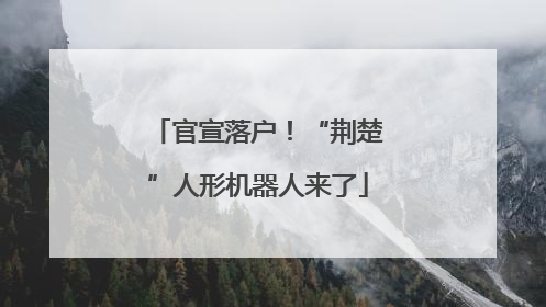 官宣落户！“荆楚”人形机器人来了