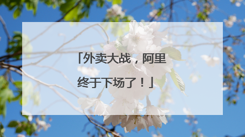 外卖大战，阿里终于下场了！
