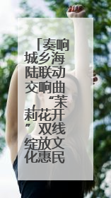 奏响城乡海陆联动交响曲，“茉莉花开”双线绽放文化惠民新篇