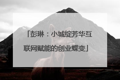 彭琳：小城绽芳华互联网赋能的创业蝶变