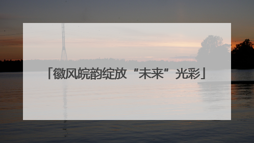 徽风皖韵绽放“未来”光彩