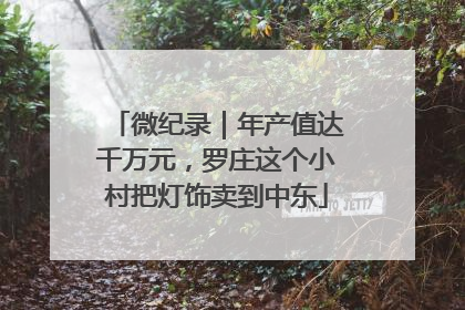 微纪录｜年产值达千万元，罗庄这个小村把灯饰卖到中东