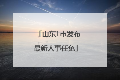 山东1市发布最新人事任免