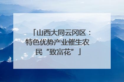 山西大同云冈区：特色优势产业催生农民“致富花”