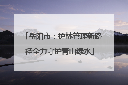 岳阳市：护林管理新路径全力守护青山绿水