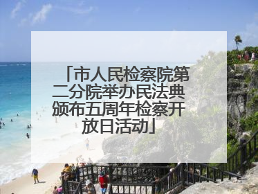 市人民检察院第二分院举办民法典颁布五周年检察开放日活动