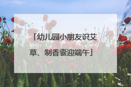 幼儿园小朋友识艾草、制香囊迎端午