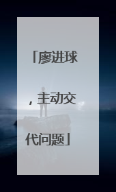 廖进球，主动交代问题