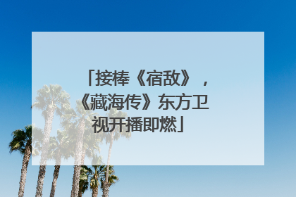 接棒《宿敌》，《藏海传》东方卫视开播即燃