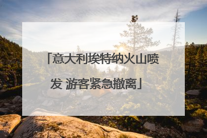 意大利埃特纳火山喷发 游客紧急撤离
