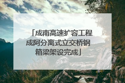 成南高速扩容工程成阿分离式立交桥钢箱梁架设完成
