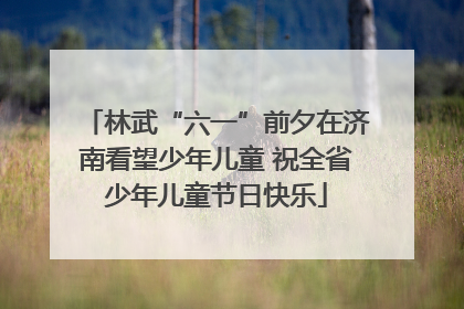 林武“六一”前夕在济南看望少年儿童 祝全省少年儿童节日快乐