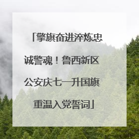 擎旗奋进淬炼忠诚警魂！鲁西新区公安庆七一升国旗 重温入党誓词